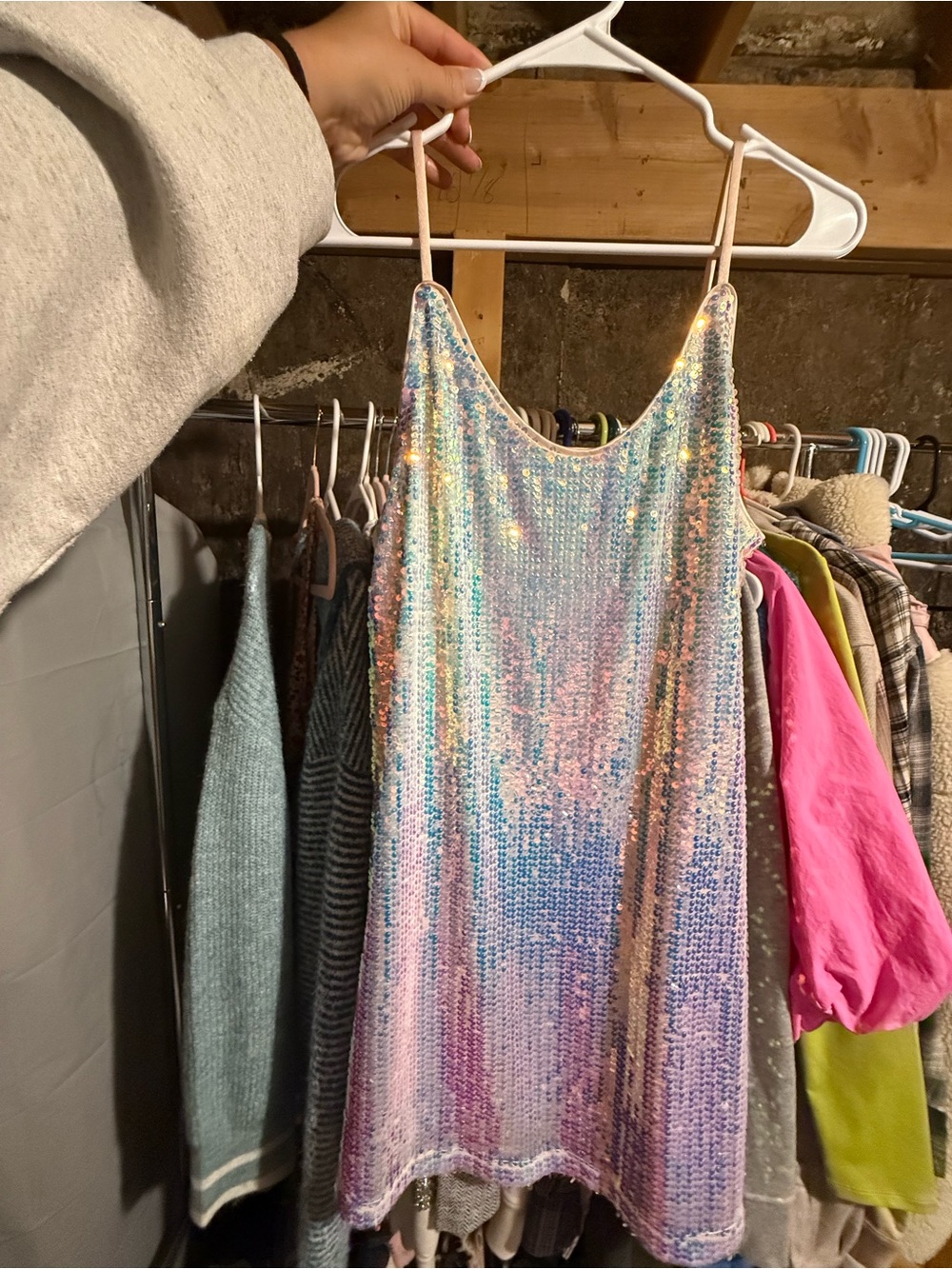 Allegra K Iridescent Sequin dress
